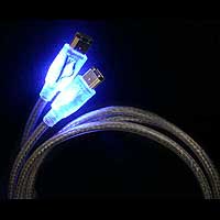6ft 1394/Firewire blue LED cable