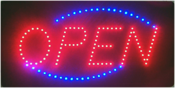 Animated LED 'Open' Sign