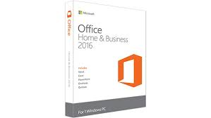 Office Home and Business 2016-Retail Box with Key inside only ( medialess.)