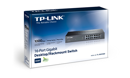 16-Port - 10/100/1000Mbps Gigabit Switch (TL-SG1016D)