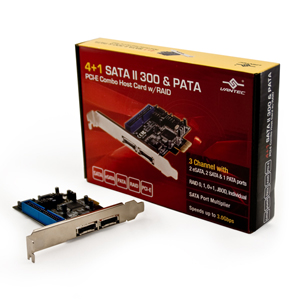 4+1 SATA-II 300 & PATA PCI-E COMBO HOST CARD w/RAID/Model:UGT-IS100R
