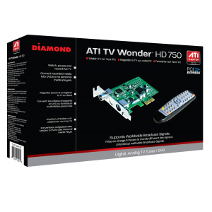 TV Wonder HD-750 PCIe Card with Remote and AV Capture./LP bracket.