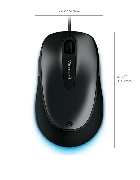 USB 2.0 Comfort Mouse 4500 ,BlueTrack Technology,Tilt Wheel,-Model-4EH-00004-OEM Brown Box.