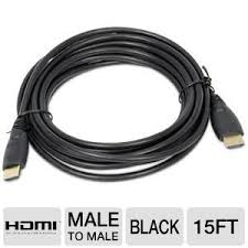 15ft. HDMI Ver.1.4 1080p male to male cable.