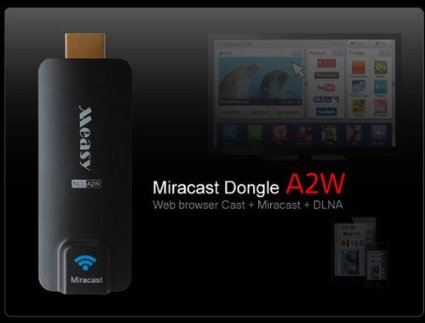 A2W Media Wireless Sharing Display Miracast Dongle HDMI+DLAN+Chromecast 