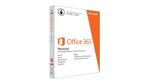 Office 365 Personal, 1 PC or Mac + 1 Tablet, 1-Year subscription, 