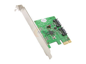 SATA-III (6Gbps) 2port PCIe Controller Card with Low Profile bracket.