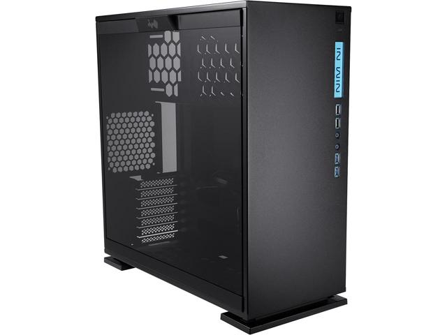 303 Black SECC Steel/Tempered Glass Case ATX Mid Tower, Dual Chambered/High Air Flow