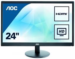 24" Class Slim Design LED Monitor with Speakers/1920x1080/1ms/VGA,DVI,HDMI ports.Model-E2475SWJ.