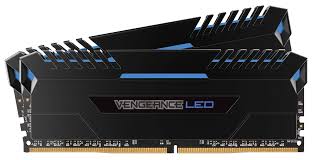 Vengeance LED 16GB 2X8GB DDR4 3000MHZ C15 1.35V Memory - Black With Blue LED (CMU16GX4M2C3000C15B)