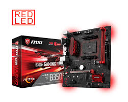 B350M, GAMING PRO MATX/RED/LED  Board for AMD/RYZEN Socket AM4 CPU's.